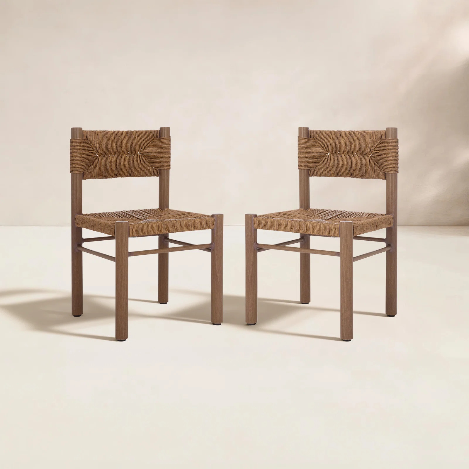 Indie Rattan Weaving Outdoor Dining Chair (Set of 2) | Joss & Main