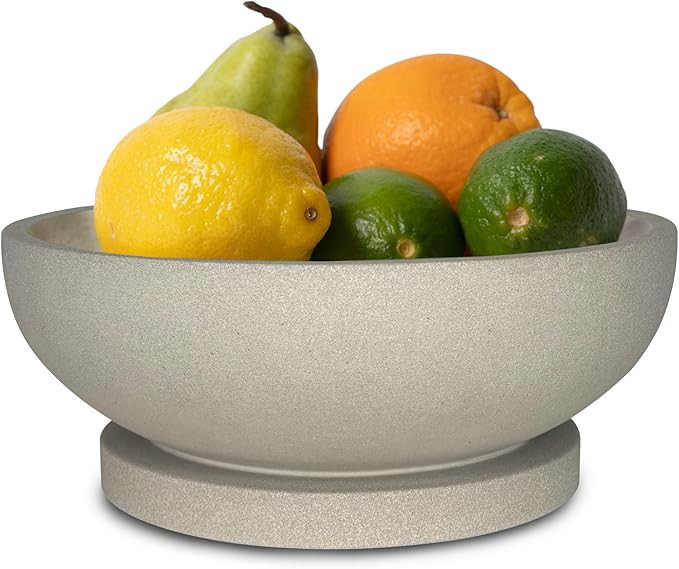 Concrete Fruit Bowl – Modern Decorative Bowl for Home & Kitchen | Large Heavyweight Centerpiece... | Amazon (US)