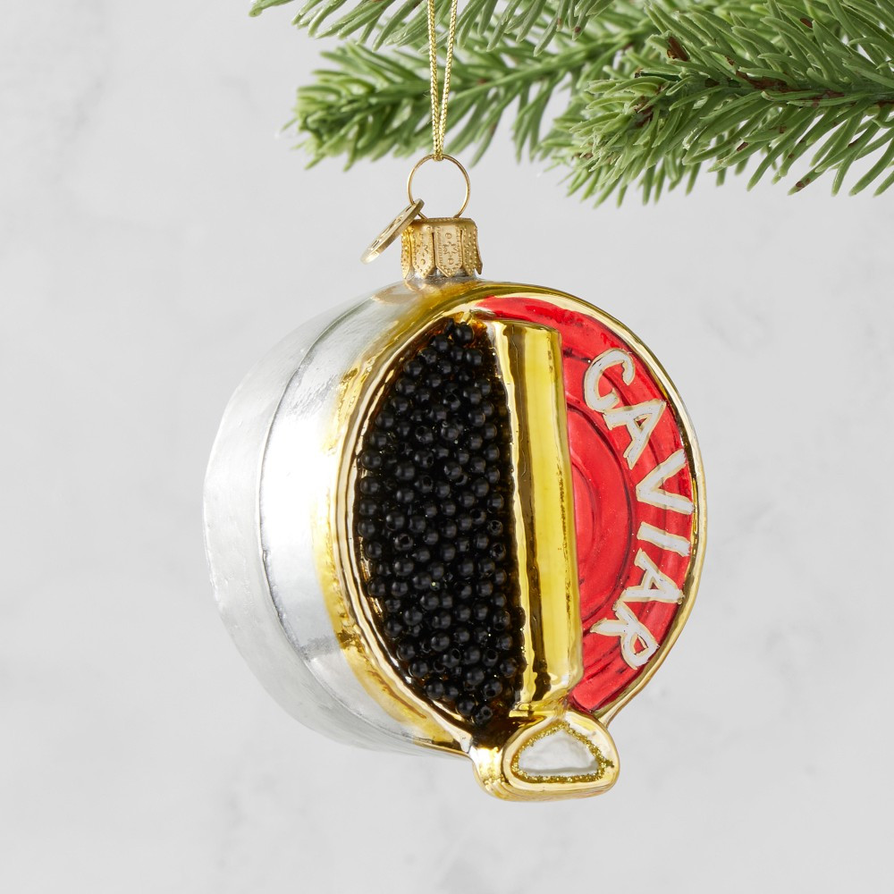 Champagne & Caviar Party Ornaments | Williams-Sonoma