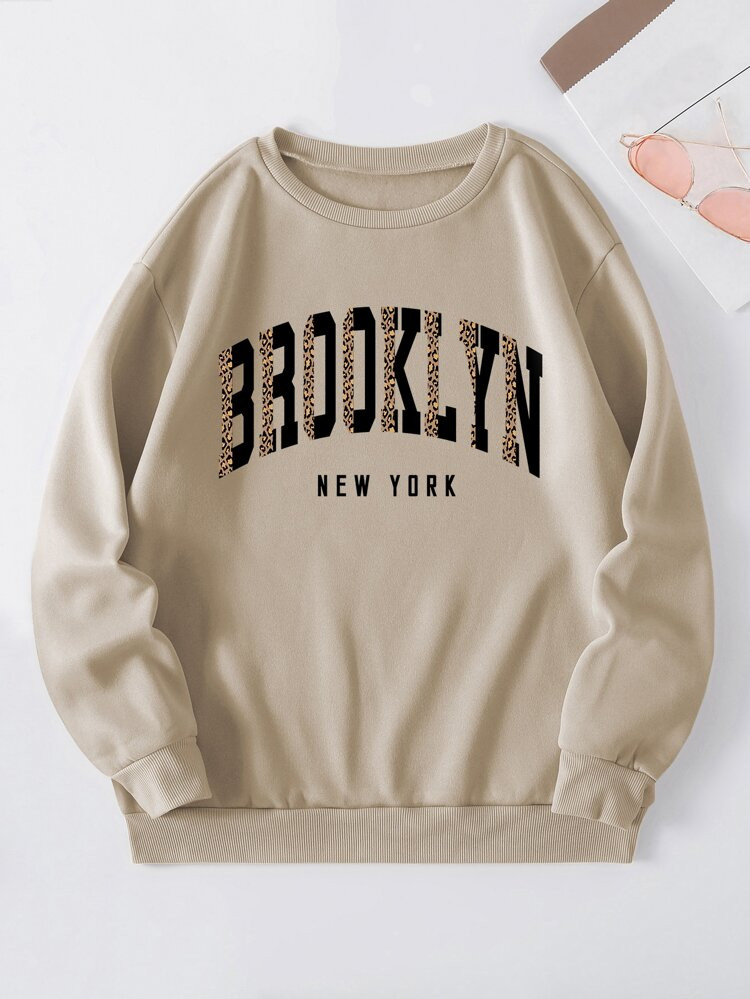 Letter Graphic Thermal Lined Sweatshirt | SHEIN
