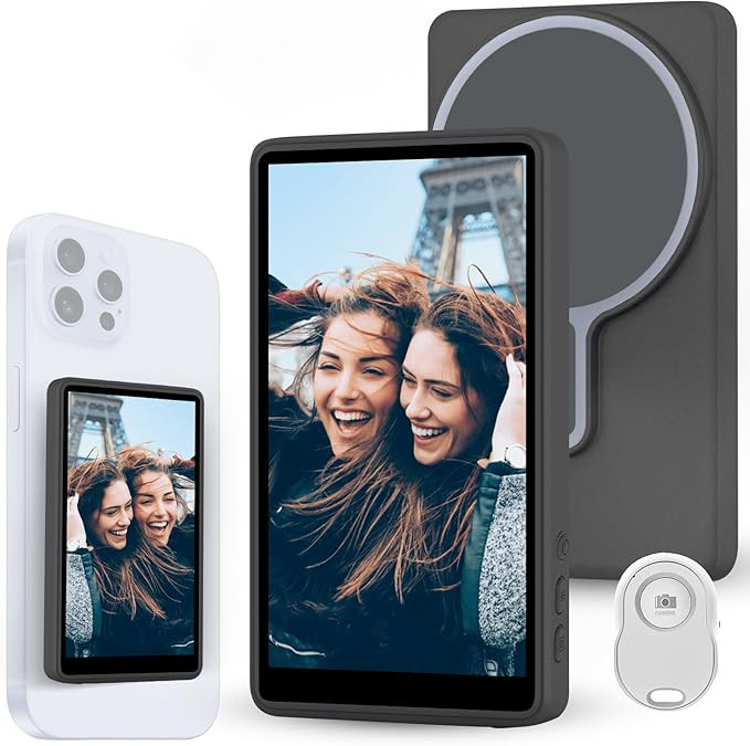 Wireless Selfie Monitor Screen, Rear Camera Monitor for iPhone/Android, Portable Phone Vlog Selfi... | Amazon (US)