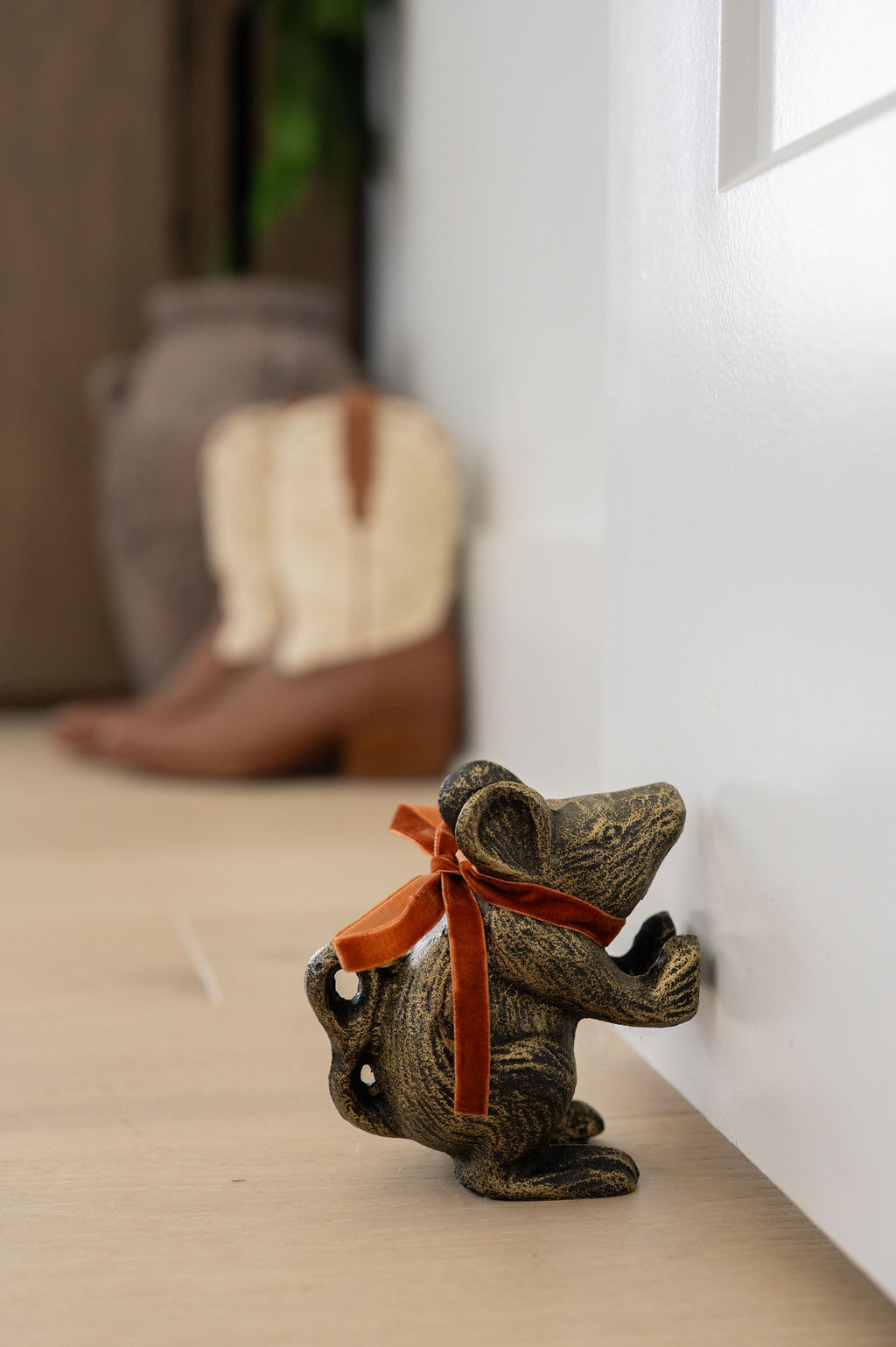 Adding a little whimsical charm to our Christmas home decor 🎄✨ This affordable Amazon mouse door stopper is such a cute accent for holiday styling, neutral Christmas decor, cozy Christmas entryways, and classic holiday home ideas. Perfect for anyone searching for budget-friendly Christmas decor, Amazon Christmas finds, or small festive touches that make your home feel warm and magical. 

 #LTKHoliday #LTKHome #LTKSaleAlert