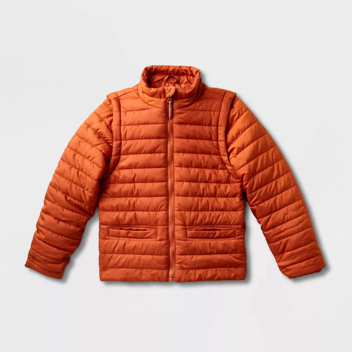 Kids' Adaptive Puffer Jacket - Cat & Jack™ Orange | Target