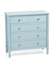 32x32 5 Drawer Spindle Dresser | TJ Maxx