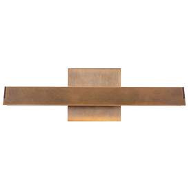Galleria 15-in Vintage Brass dimmable LED Wall/Picture Light | Lamps Plus
