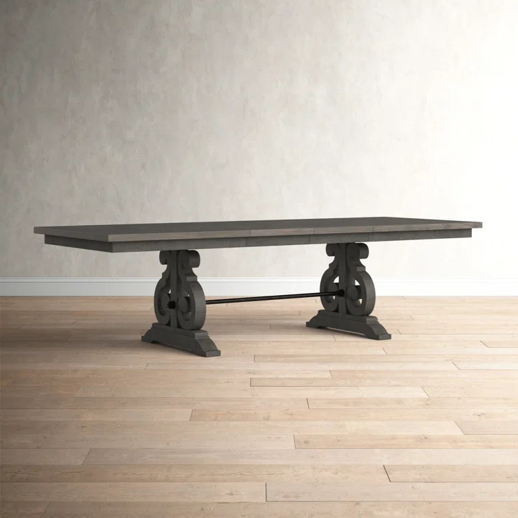 Machuca Extendable Solid Wood Trestle Dining Table | Wayfair North America