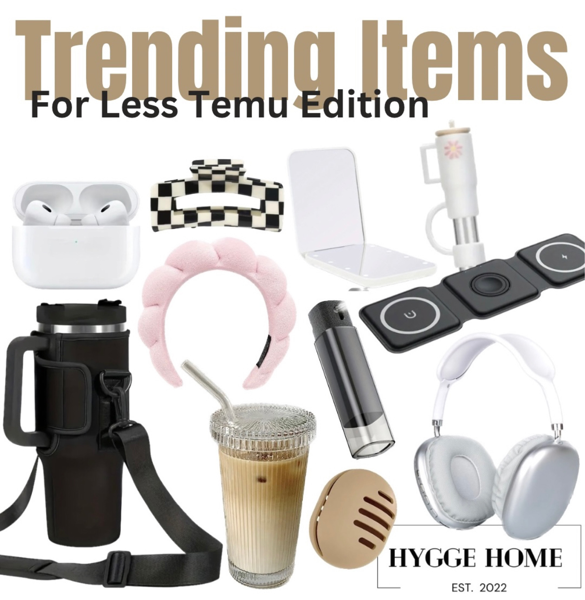 Trending items for less temu edition. 

Be sure to check out my products highlight on my page called “temu find” to find more trending items for less money. 

•trending •temu finds •temu •dupes •save •viral •viral products •Amazon •tik tok viral •apple •AirPods •AirPods Max •coffee tumbler •stanley •travel •beauty •hygge home •aesthetic 

#LTKFind #LTKtravel #LTKunder50