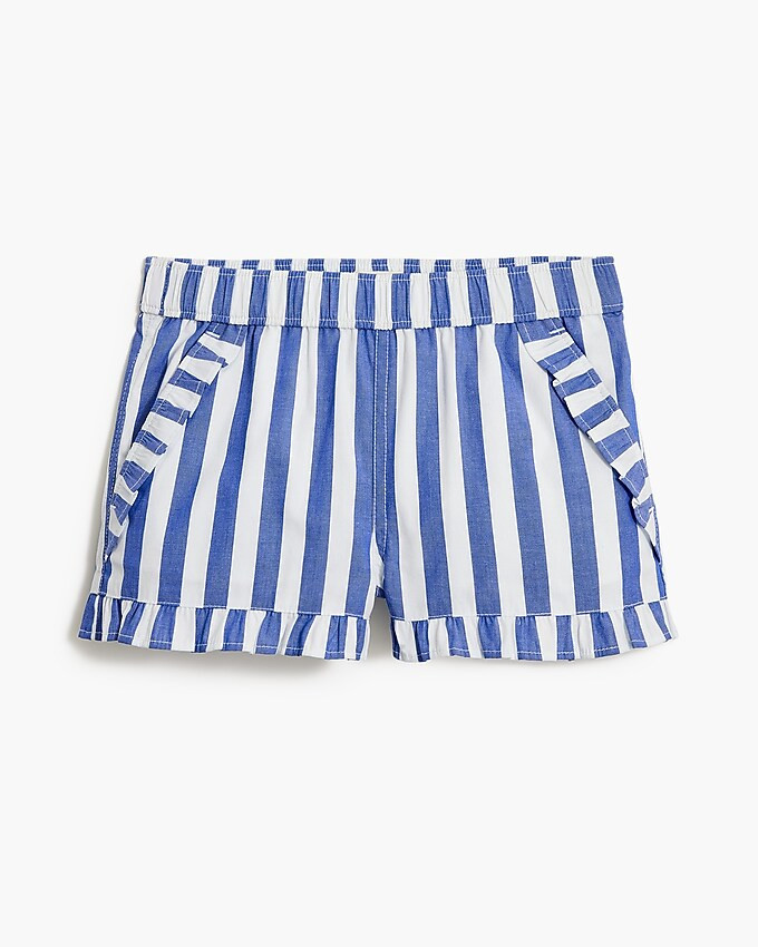 Girls' poplin ruffle-trim short | J.Crew Factory