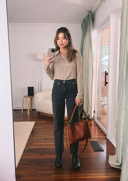 Your new favorite checkered top and black jeans from Madewell. 

Top - XXS/XS
Pants - 00/0

#fallfashion
#fallstyle
#falloutfits
#petitefashion
#jacket
#top
#blackdenim
#denim
#jeans
#blackjeans
#pants 
#seasonalfashion 
#handbag 
#blackbooties
#booties
#shoes 
#buttonup 

#LTKstyletip #LTKworkwear #LTKSeasonal
