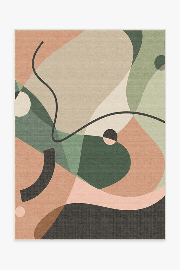 Monica Ahanonu Outdoor Mango Desert Sage Rug | Ruggable