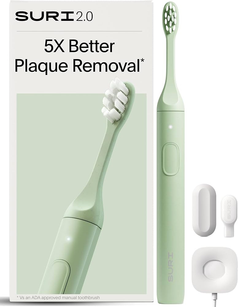 SURI 2.0 New Sonic Electric Toothbrush with Pressure Sensor | 1 Month+ Battery | Electric Toothbr... | Amazon (US)