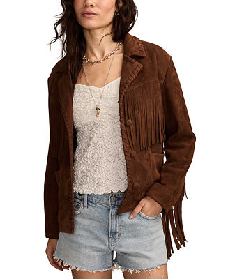 Women's Fringed Collared Jacket | Macy's