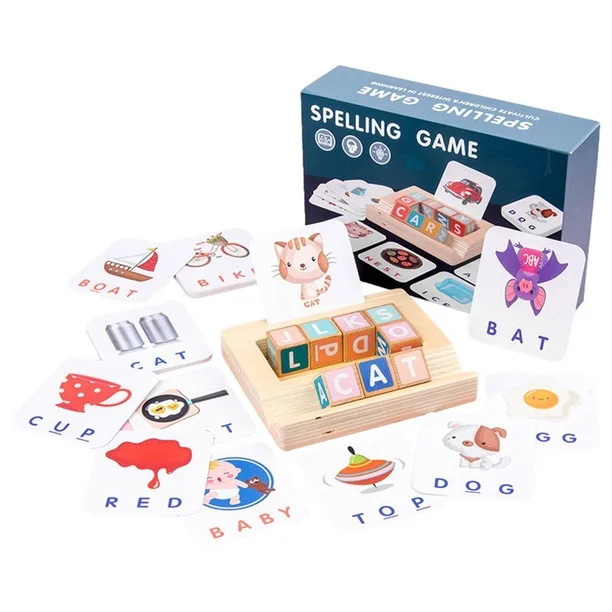 Lucybak Wooden Number Card Toys For Kids See And Spell Matching Letter Toy Learning Educational T... | Walmart (US)