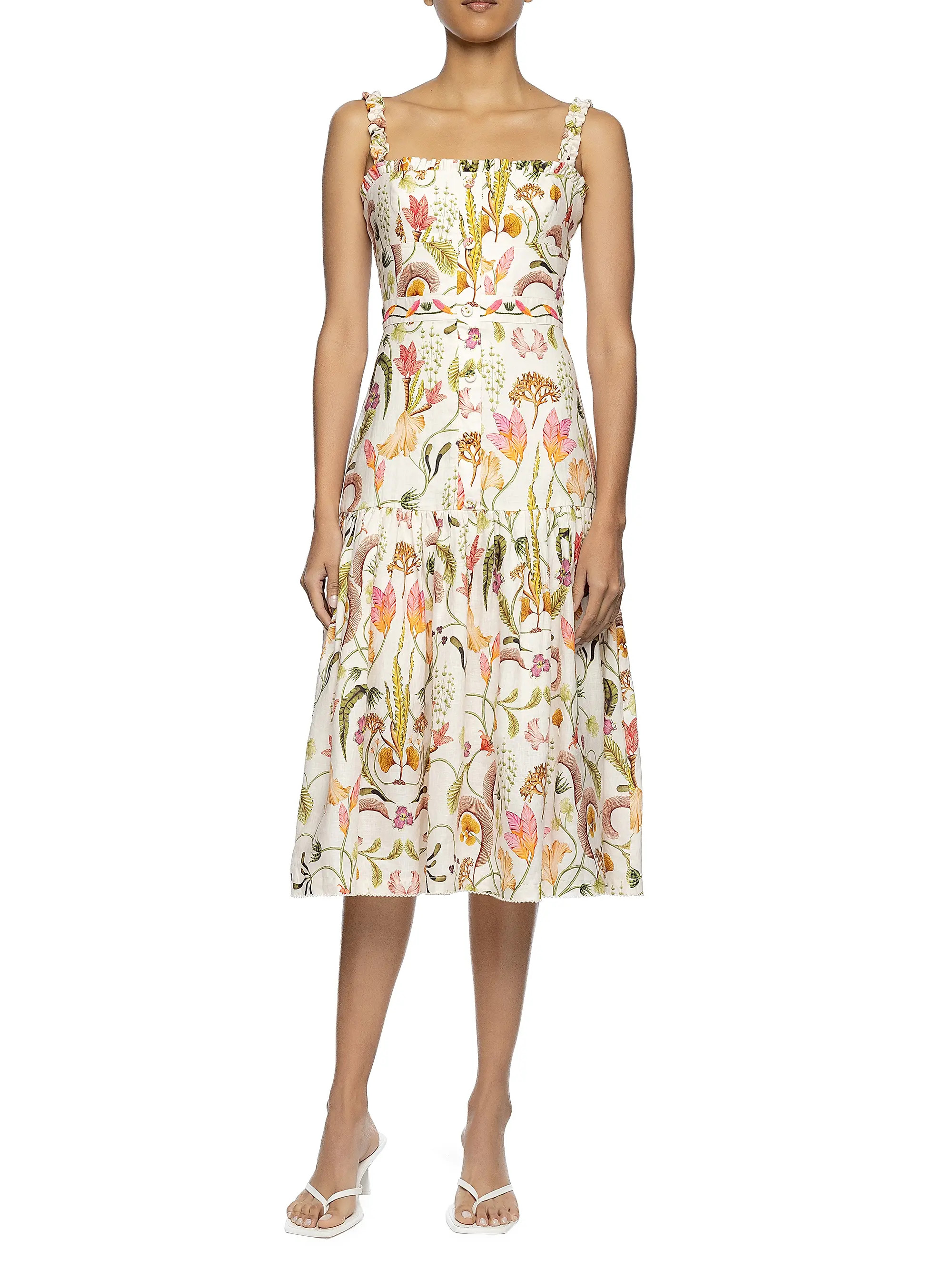Nispero Habitat Sleeveless Linen Midi-Dress | Saks Fifth Avenue