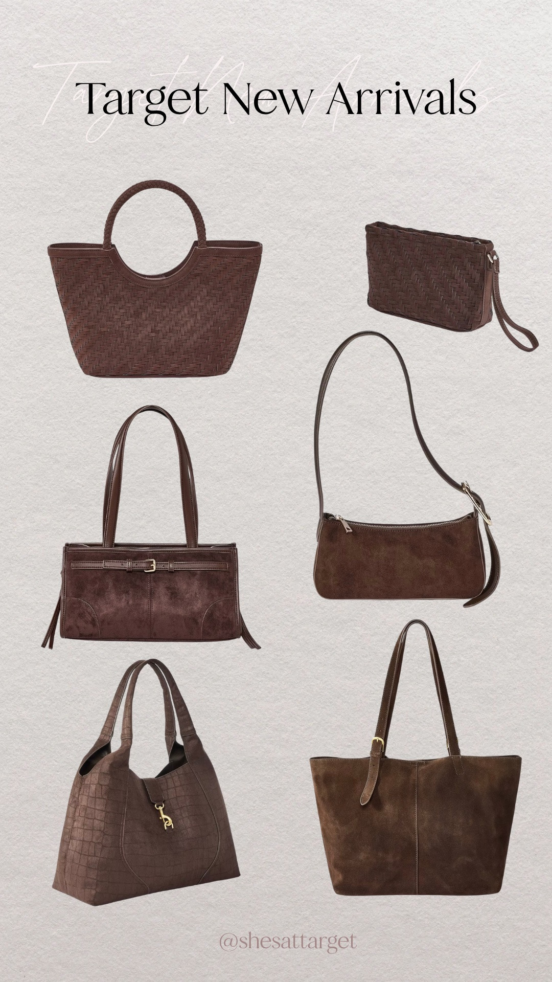 The cutest new bags at Target for fall and they all happen to be brown and suede, I guess I have a type!🤎

#LTKSeasonal