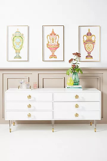 Lacquered Regency Six-Drawer Dresser | Anthropologie (US)