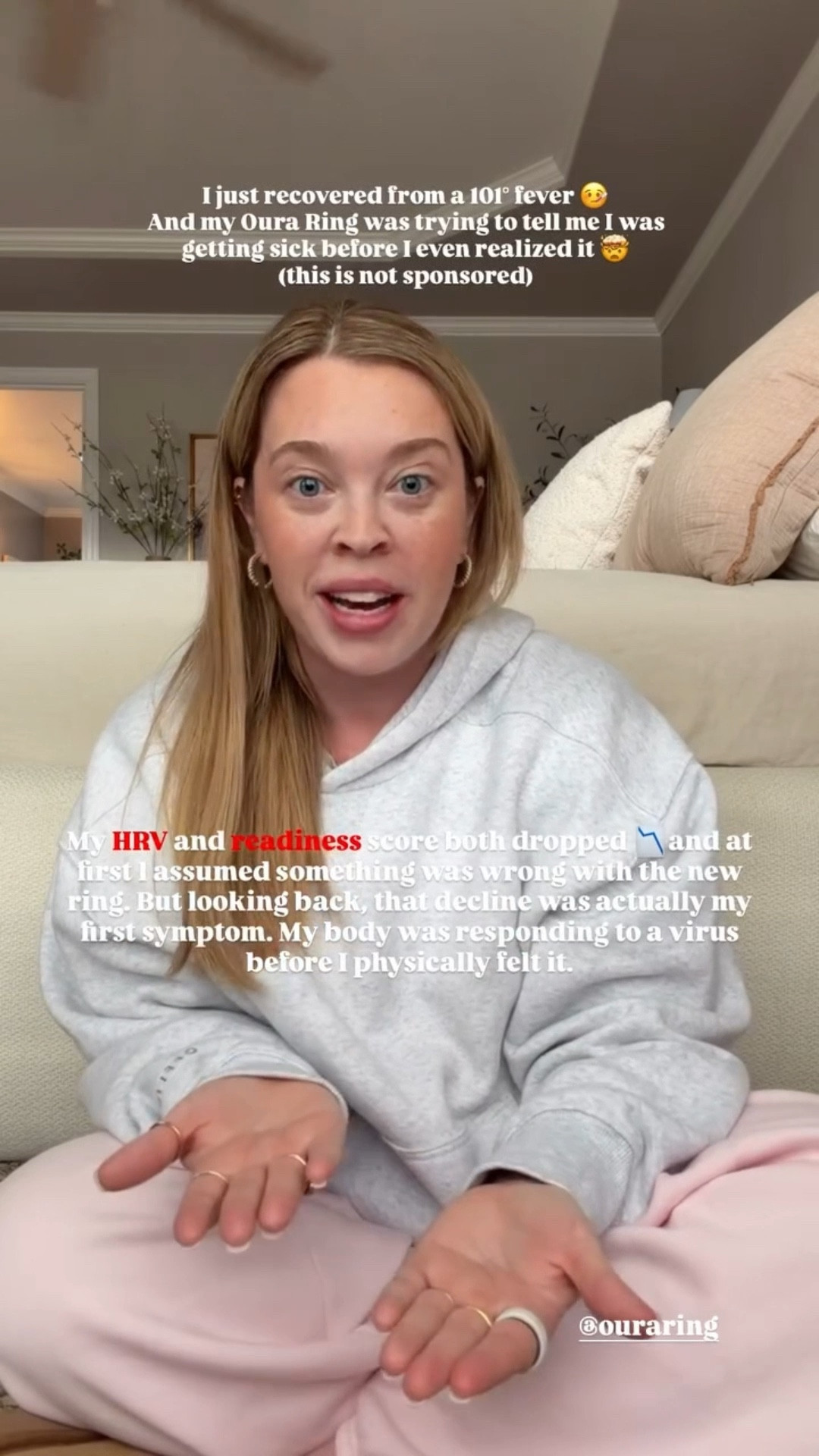 I seriously love my Oura ring. It was trying to tell me I was sick before I even started experiencing symptoms 😳🤒 Make sure to size before you buy! I included the link to the sizing kit I used as well!! 

#LTKselfcare #LTKfitnessgoals #LTKActive