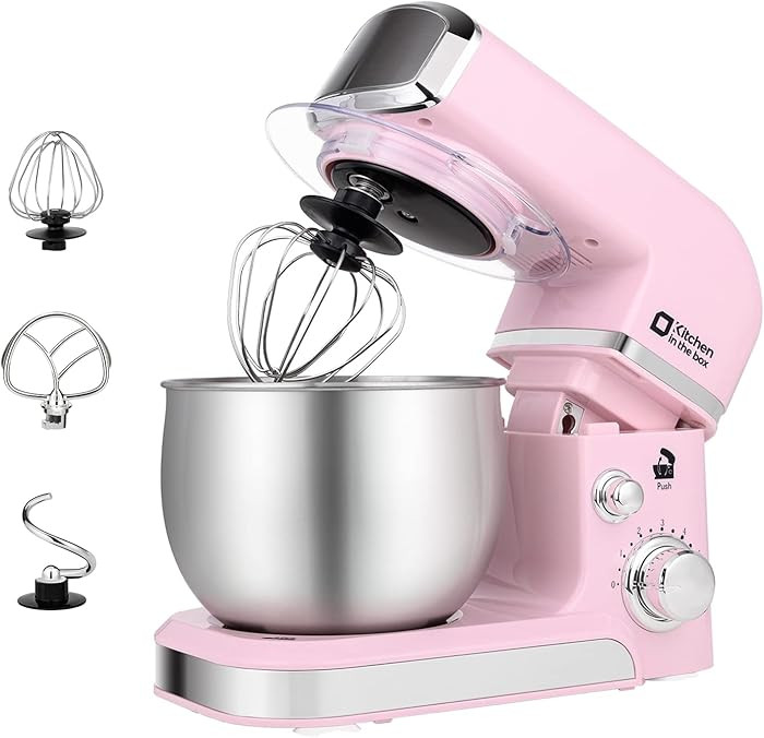 Kitchen in the box Stand Mixer,3.2Qt Small Electric Food Mixer,6 Speeds Portable Lightweight Kitc... | Amazon (US)