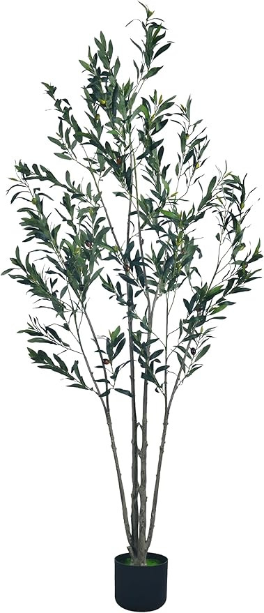 Olive Tree Artificial 6FT -1Pc Faux Trees with Multiple Branches Leaves and Fruits, Lifelike Arbe... | Amazon (US)