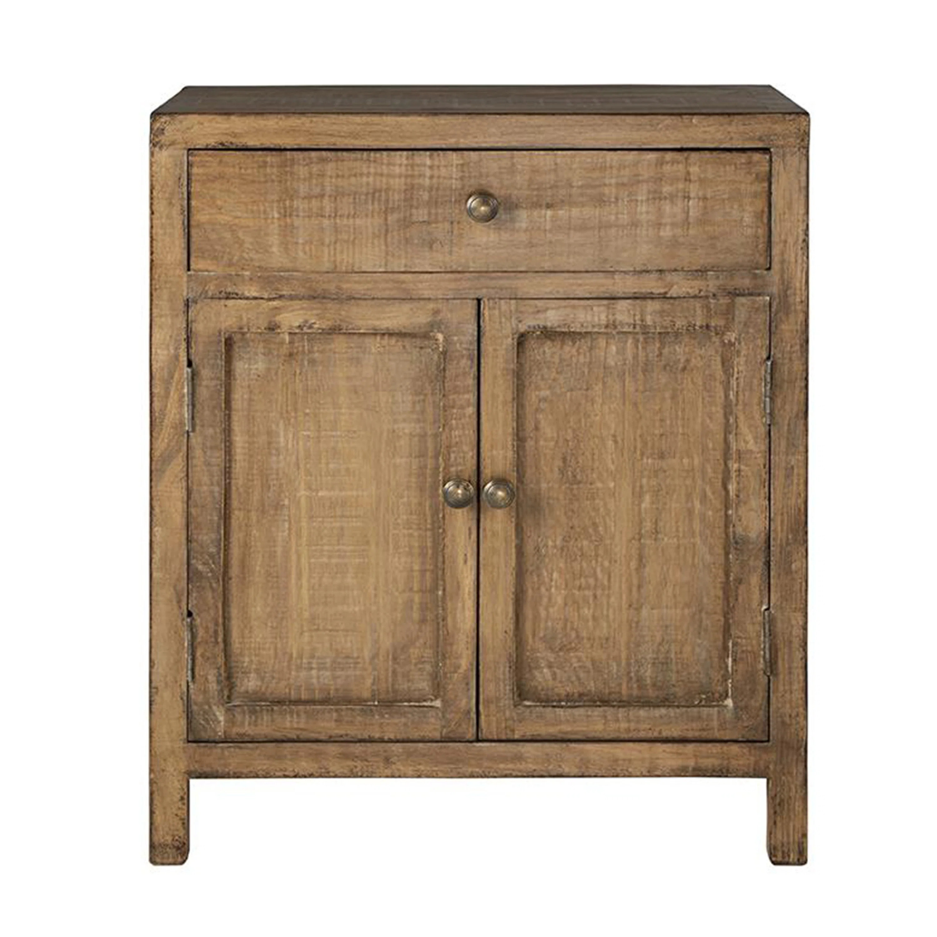 Lia Small Accent Cabinet, 2 Door, Drawer, Antique Style | Wayfair North America