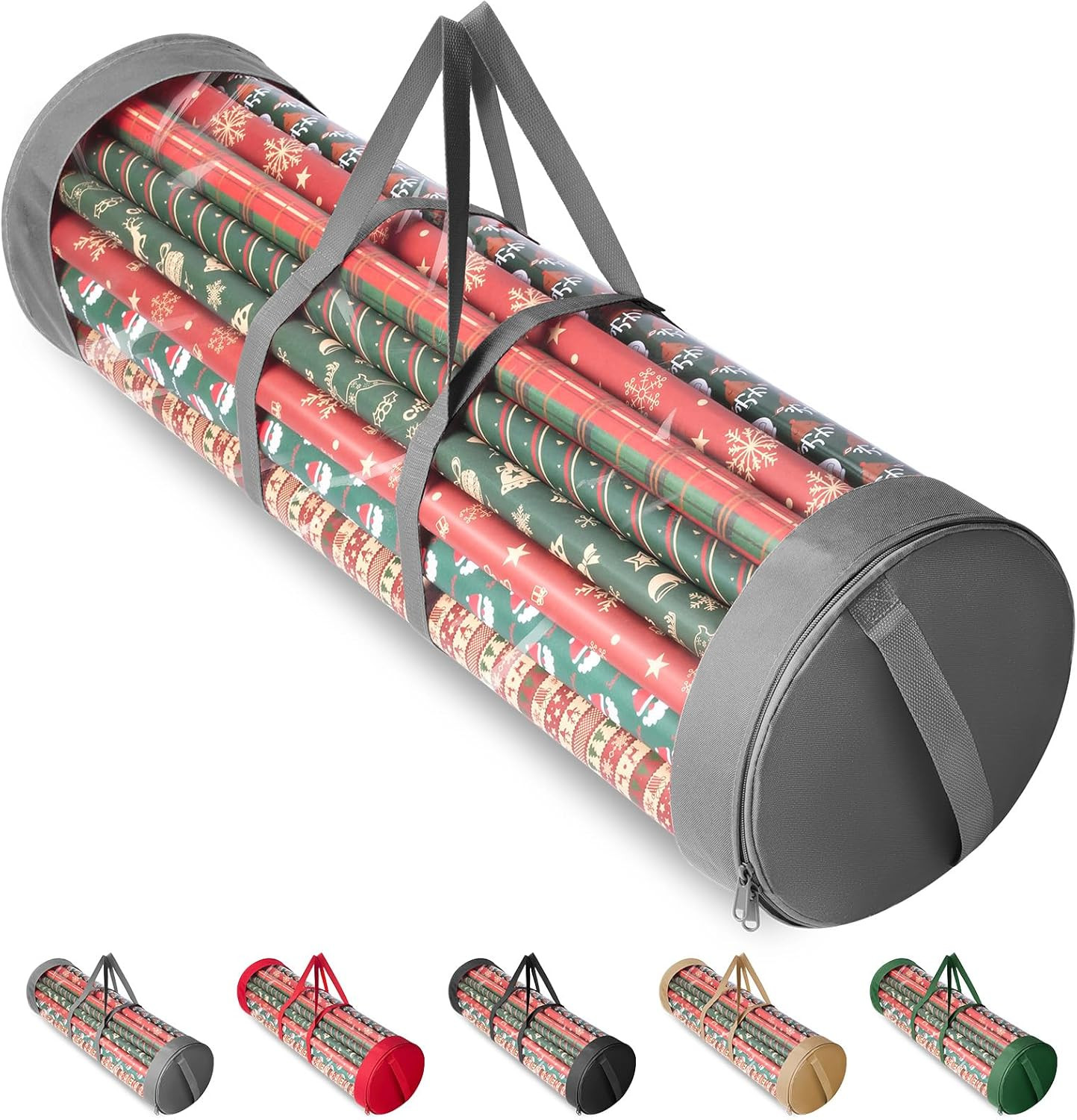 BALEINE Christmas Wrapping Paper Organizer Storage, 41" Gift Wrapping Paper Storage Containers, C... | Amazon (US)