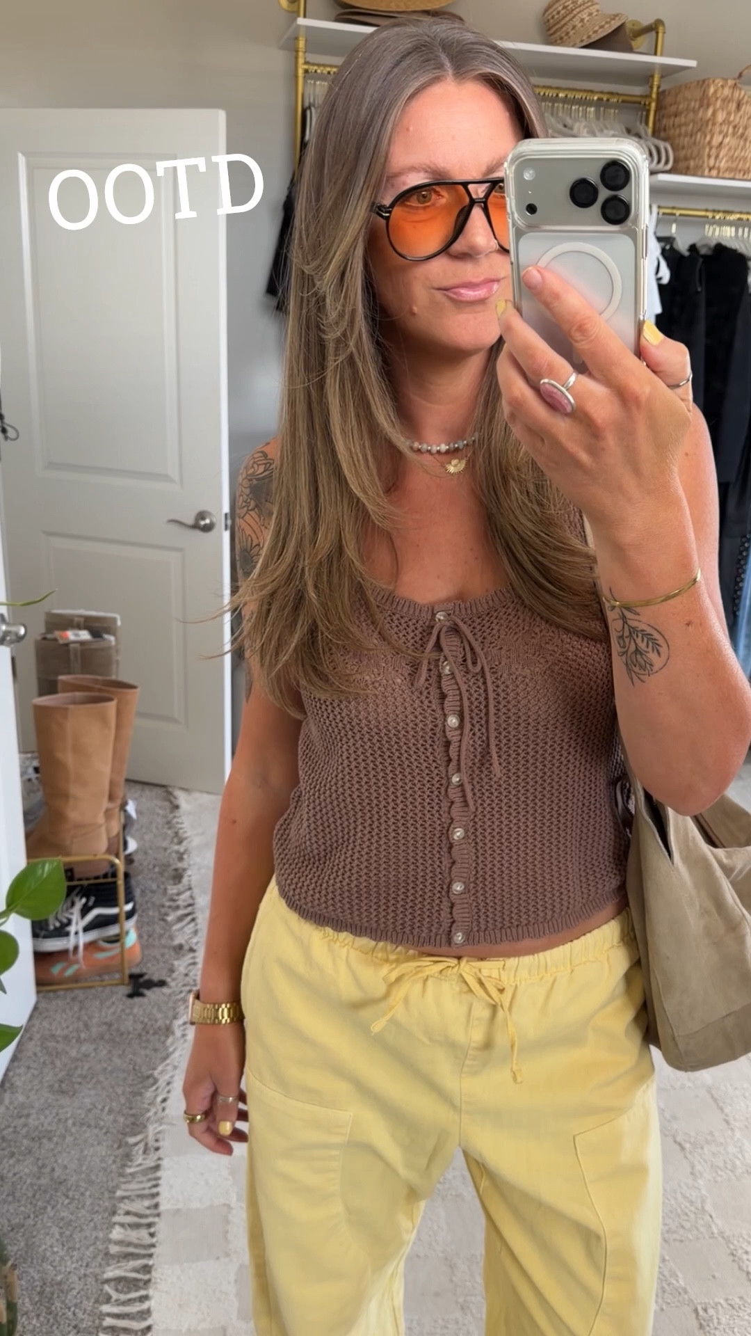 OOTD - medium tank, medium tall pants, 11 flip flops 🇨🇦 specific links are saved at the end 

#LTKTall #LTKOver40 #LTKootd