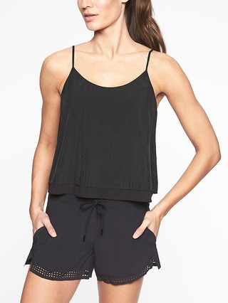 Athleta Womens Fws Perforated Cami Black Size L | Athleta