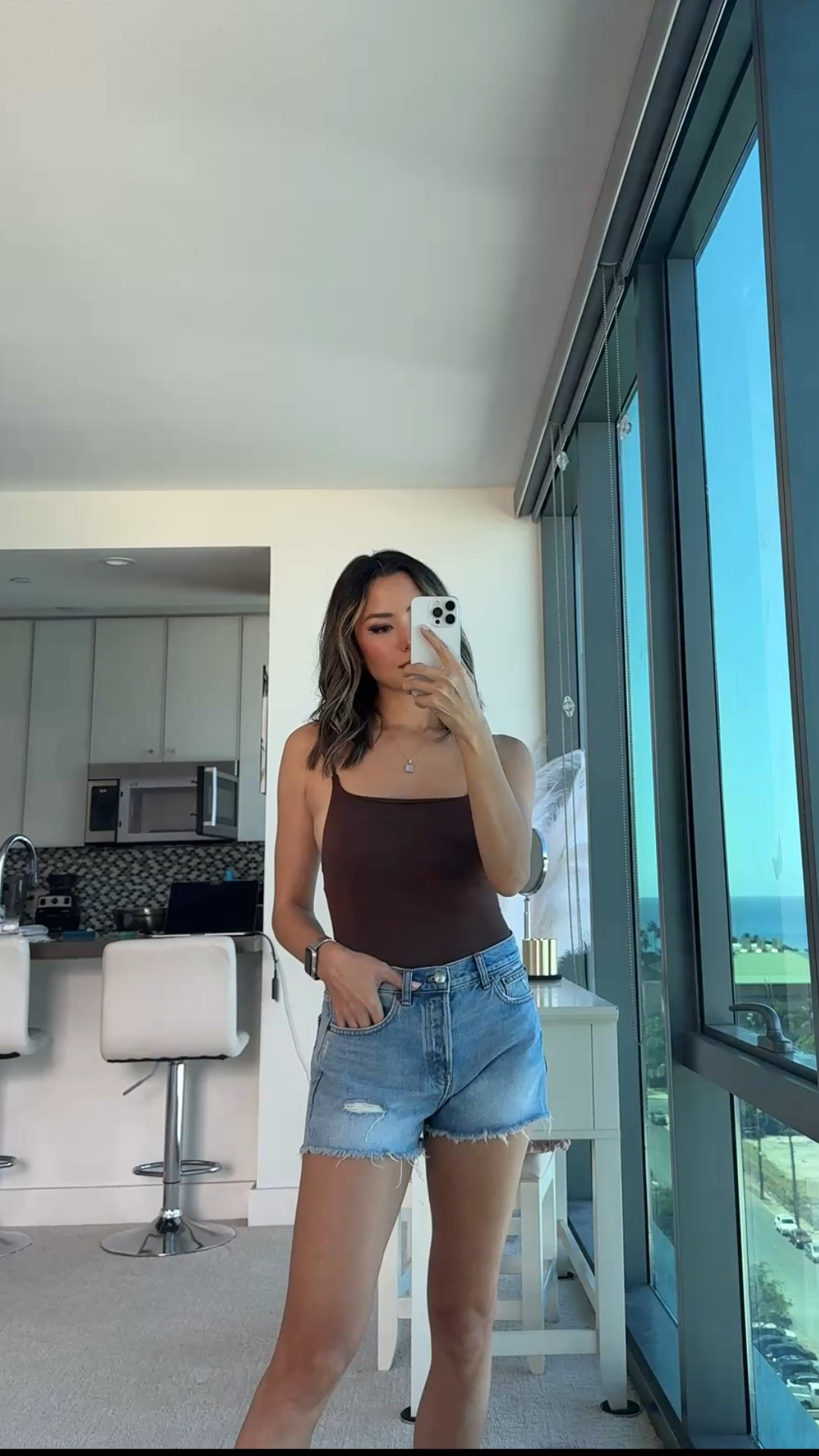 My bodysuit is on sale for just $19.99! Wearing size XS/S. And these denim shorts are amazing - true to size in this brand (I always wear 25 in this brand)

#LTKSaleAlert #LTKStyleTip #LTKxMadewell