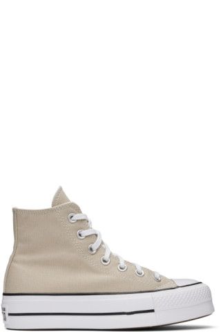 Beige Chuck Taylor All Star Lift Platform Sneakers | SSENSE