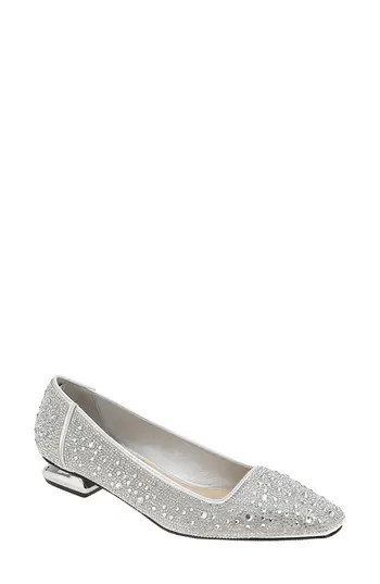 LADY COUTURE Fever Rhinestone Flat in Silver at Nordstrom Rack, Size 11 | Nordstrom Rack