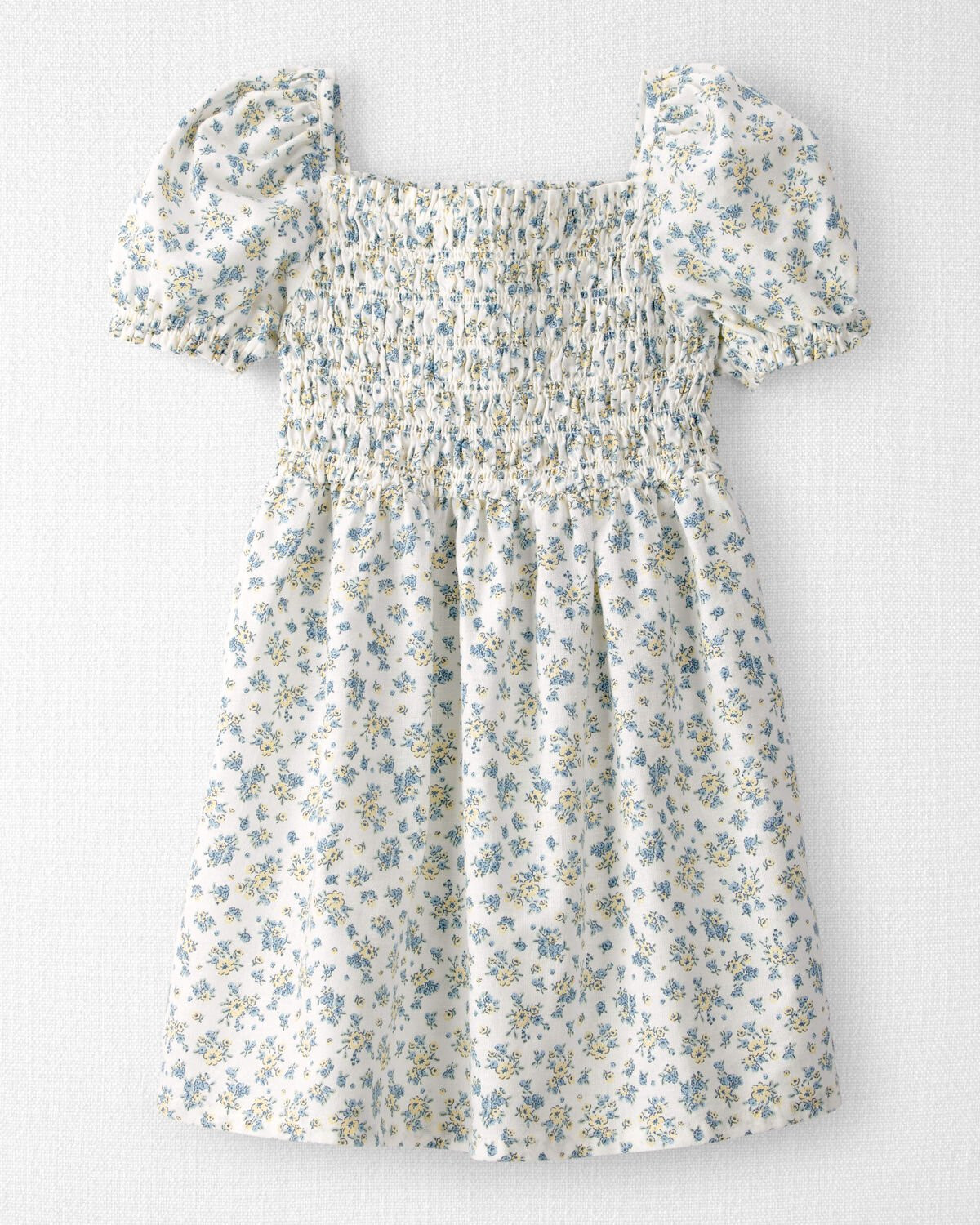 Toddler Girl Smocked Dress Made with Organic Cotton in Spring Bloom Print | Carter's Inc