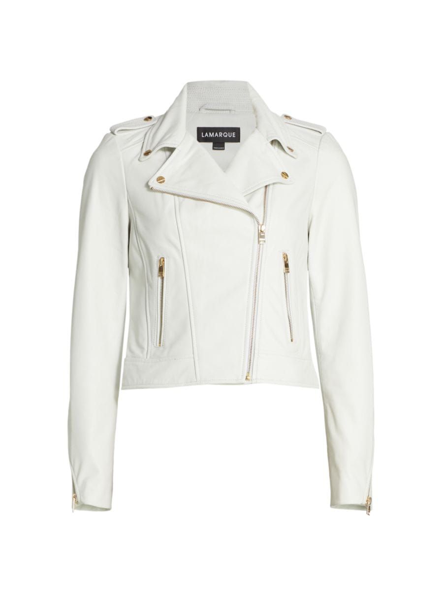 Shop Lamarque Donna Leather Jacket | Saks Fifth Avenue | Saks Fifth Avenue