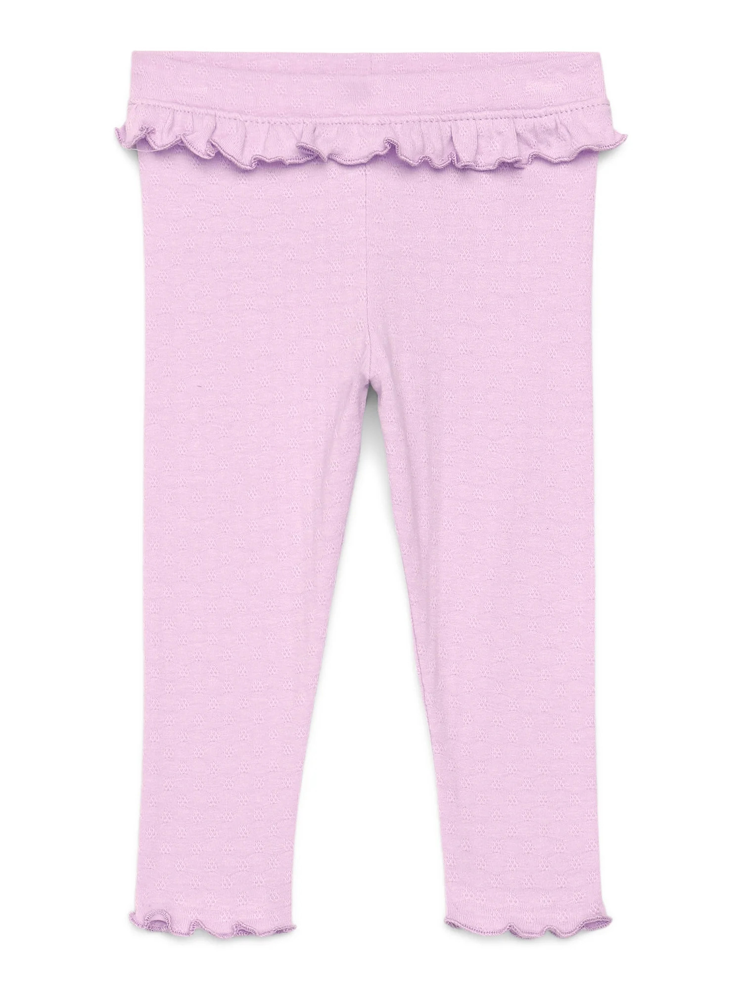 Garanimals Baby Girls Ruffle Trim Pointelle Leggings, Sizes 0M-24M | Walmart (US)