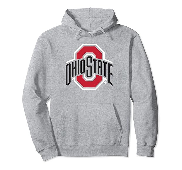 Ohio State Buckeyes Mens Icon Logo Officially Licensed Gray Pullover Hoodie | Amazon (US)