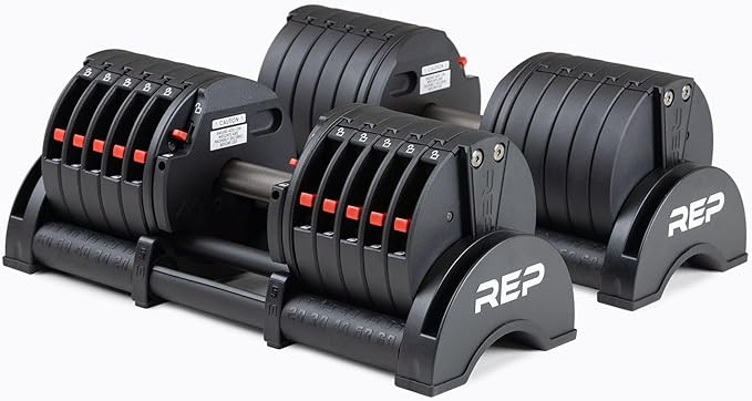 Rep Fitness Quickdraw Adjustable Dumbbells, Multiple weight ranges available including: 5-30, 5-4... | Amazon (US)