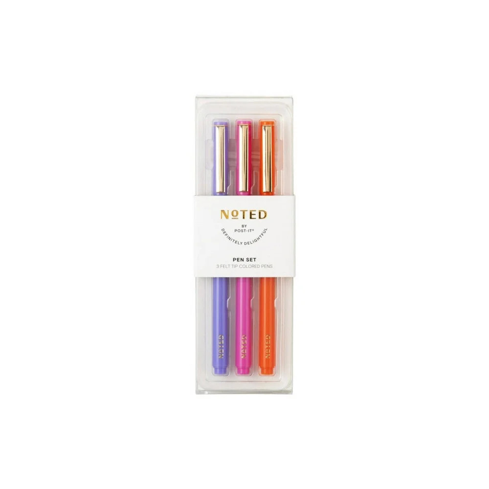 Post-it 3ct Felt Tip Pens Pink/Purple/Orange | Walmart (US)