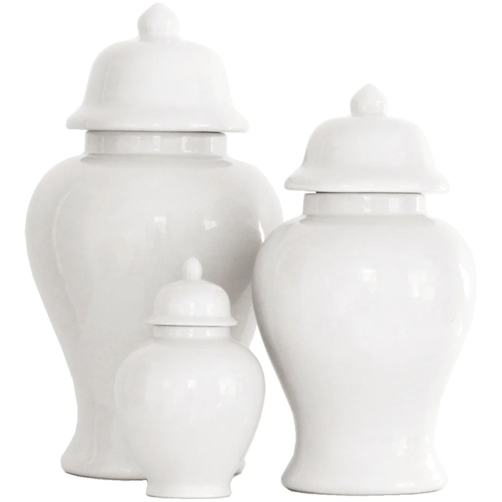 White Ginger Jars | Lo Home by Lauren Haskell Designs