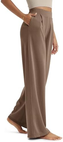 ODODOS Modal Soft Wide Leg Pants for Women High Waist Casual Relaxed Pants with Pockets-27/29"/ 3... | Amazon (US)
