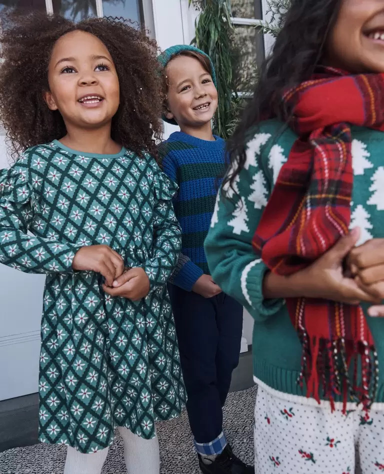 Holiday Long Sleeve Ruffle Dress with Pockets | Hanna Andersson