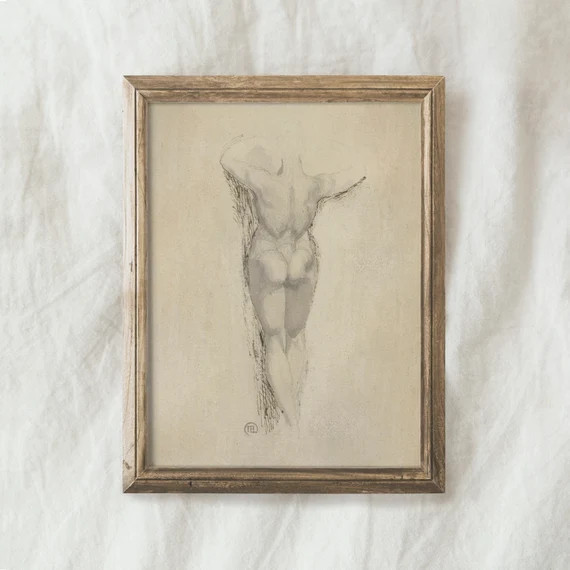 Antique Female Sketch Art Print / Drawing of a Woman PRINTABLE / Vintage European Prints Digital ... | Etsy (UK)