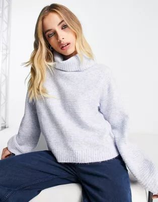 Only roll neck sweater in blue heather | ASOS | ASOS (Global)