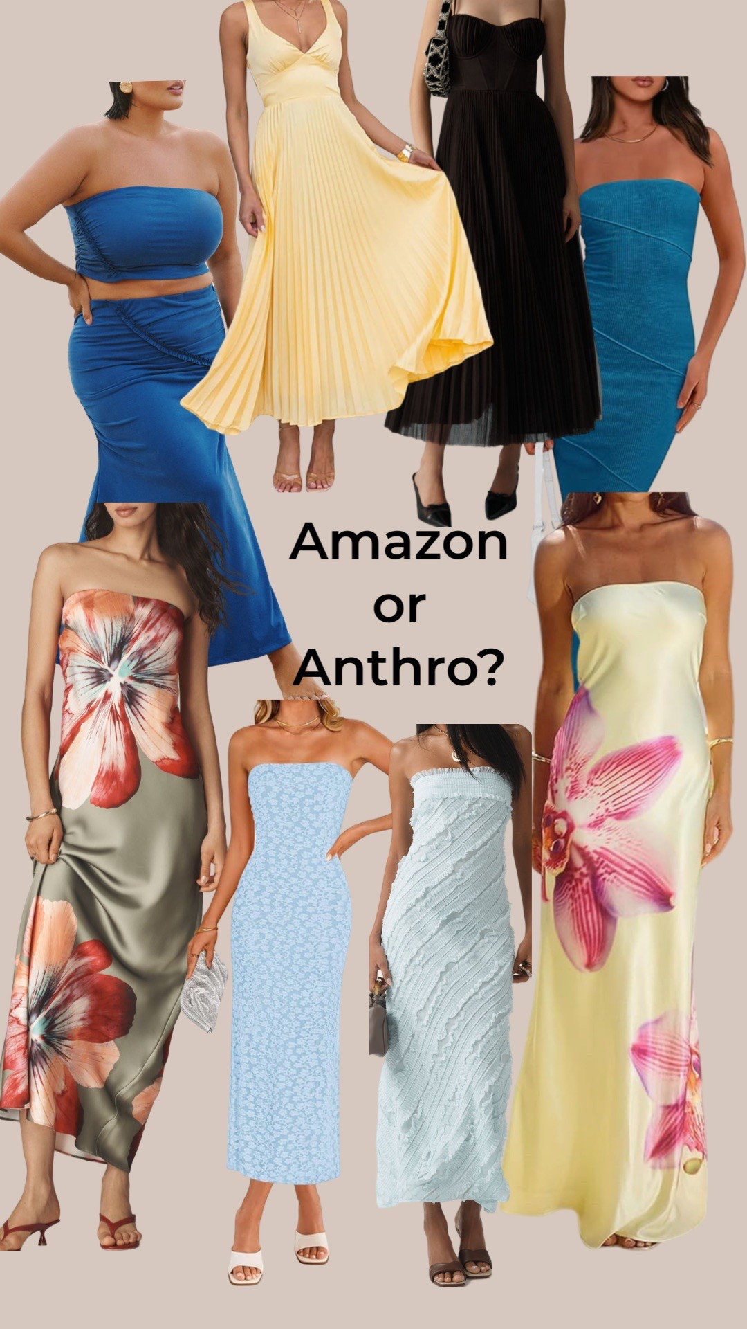 Strapless silky satin midi dress
Floral embroidered ruffle feminine
Pleated dresses
Cobalt blue dress and two pieces 
Vacation wear wedding guest shower for spring! Get the for real or faux! 
Added bonus: many of these are bump friendly! 

#LTKWedding #LTKBump #LTKTravel