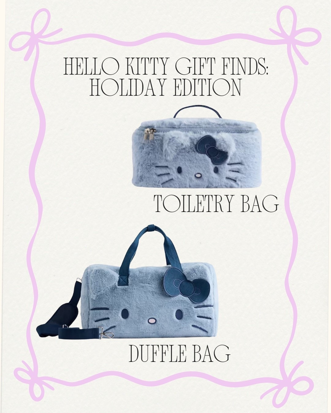 My daughter is going to LOVE this for Christmas!! How cute is this?! 

Hello Kitty. Hello Kitty Duffle Bag. Hello Kitty Holiday Gifts. Girl gift guide. Preteen gift guide. Teen gift guide. holiday gift guide. 

#LTKKids #LTKFindsUnder100 #LTKTravel