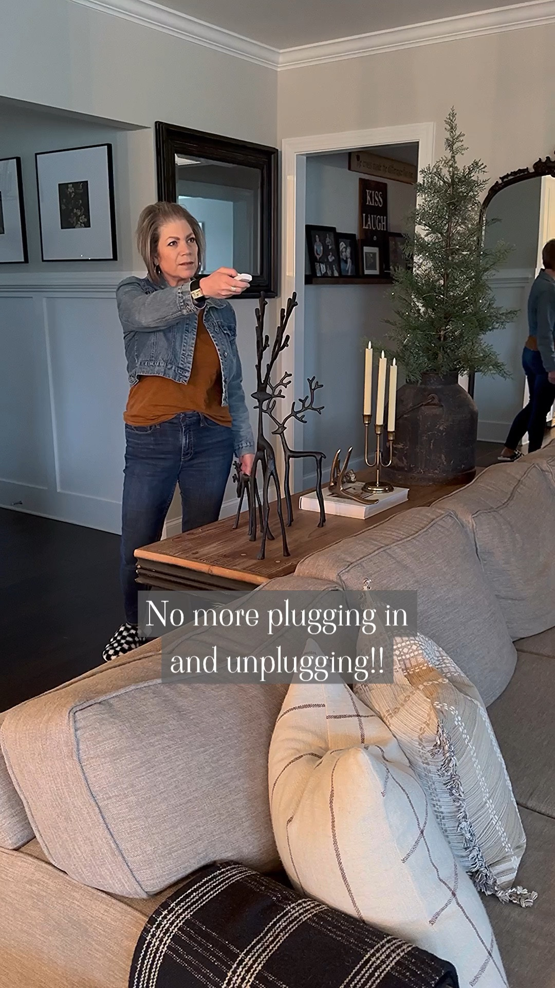 Wireless Remotes and Outlet Plugs.

These have been a game changer for me. One remote controls 5 outlets. No more plugging in and unplugging the Christmas tree and Christmas lights!!

Wireless remote and outlet plugs, King of Christmas Noble King Fir Tree, slim alpine trees, bronze bells, gold antler, side chair, fur rug, vase



#LTKHoliday #LTKSeasonal #LTKHome