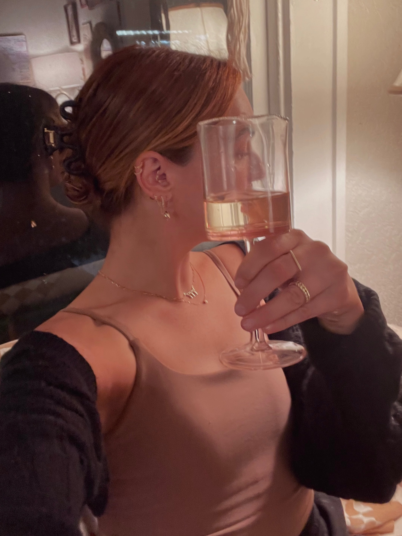 Clean girl aesthetic 
#cleangirl #cleanaesthetic #clawclip #lounge #loungewear #goldjewelry #goldearrings #earmapping #bolero

#LTKunder100 #LTKunder50 #LTKFind