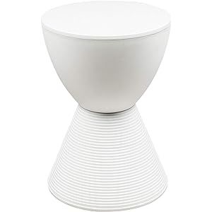 LeisureMod Boyd Modern Accent Side Table End Table Indoor and Outdoor Use (White) | Amazon (US)