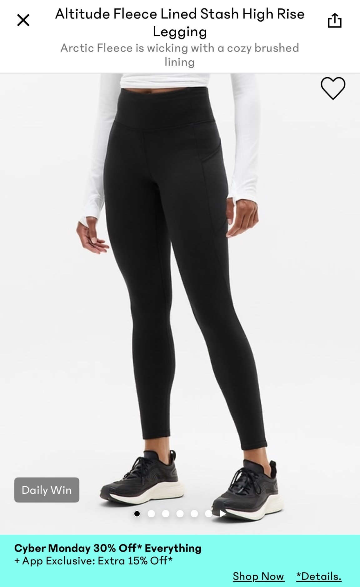 Athleta fleeced lined leggings 30% off with extra 15% off in app! I ordered a size XL! 

#LTKHoliday #LTKCyberWeek