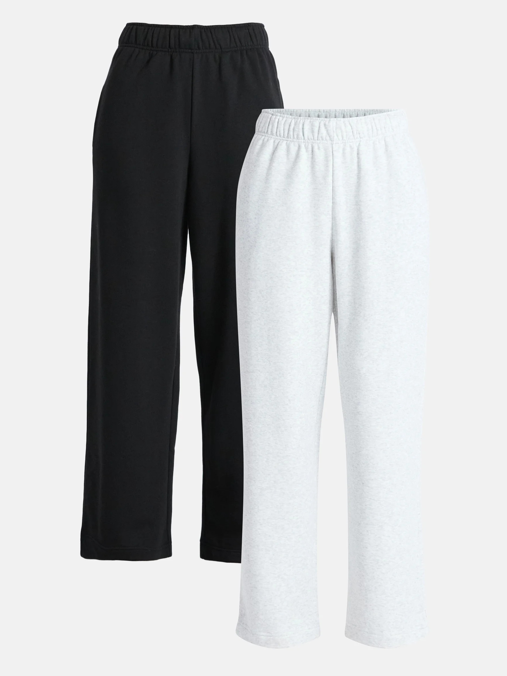 No Boundaries Soft Fleece Wide Leg Pants, 30” Inseam, 1 or 2-Pack, Women’s XXS-4X | Walmart (US)