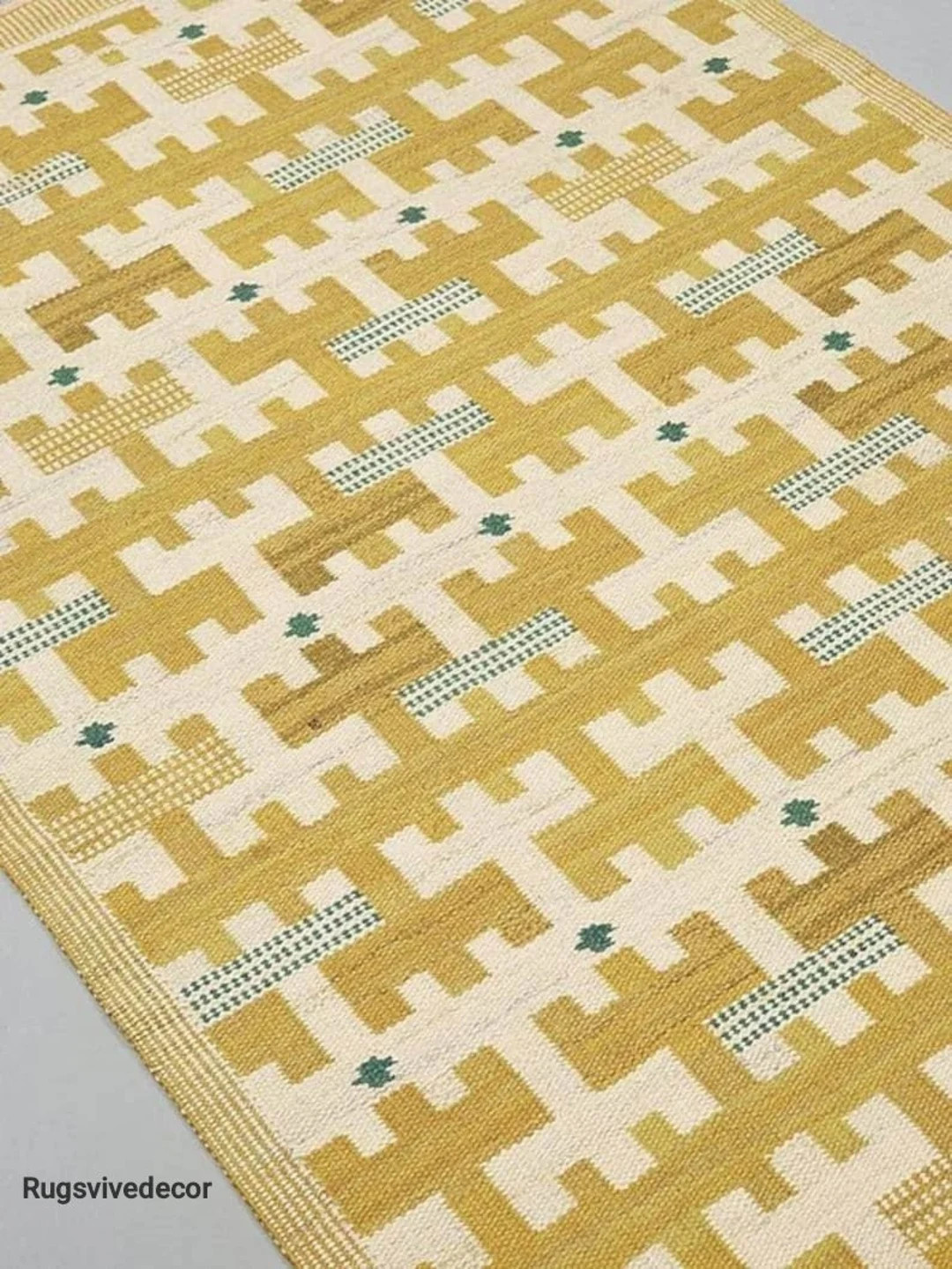 Handwoven Wool Kilim, Yellow Rug, Custom Durrie Rug, Scandinavian Kilim Jute Rug, Flatweave Rug, ... | Etsy (US)