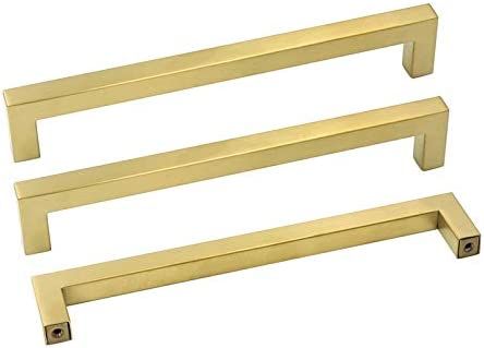 2 Pack goldenwarm Gold Kitchen Cabinet Handles Cupboard Door Handles - LSJ12GD192 Stainless Steel... | Amazon (US)